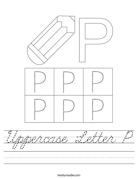 Letter P Worksheet