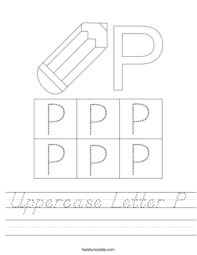 Uppercase Letter P Worksheet