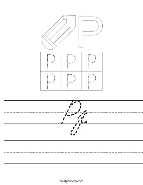 Letter P Worksheet