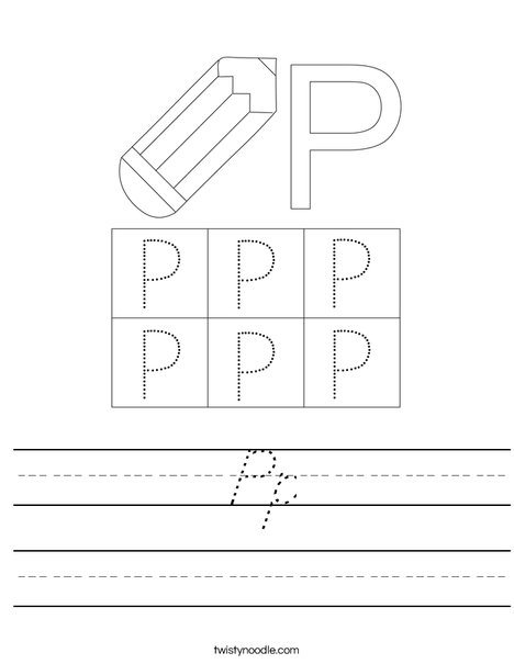 Letter P Worksheet