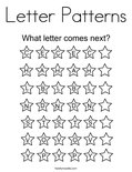Letter Patterns Coloring Page