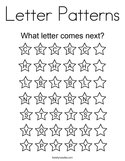 Letter Patterns Coloring Page