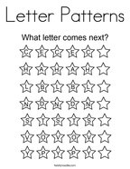 Letter Patterns Coloring Page
