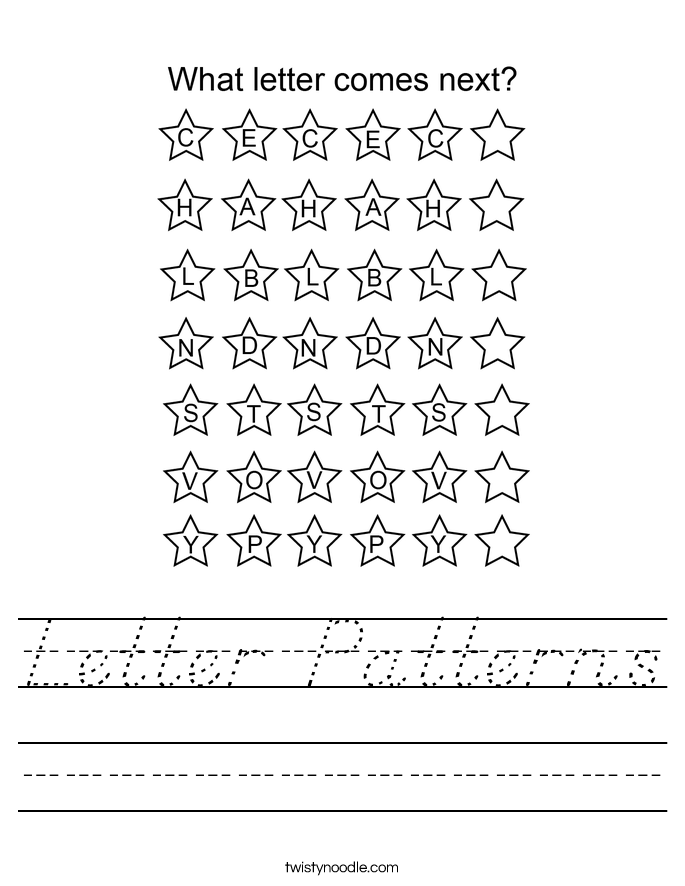 Letter Patterns Worksheet