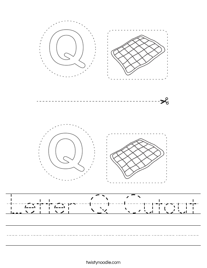 Letter Q Cutout Worksheet