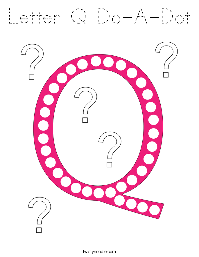 Letter Q Do-A-Dot Coloring Page