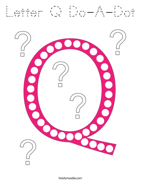 Letter Q Do-A-Dot Coloring Page