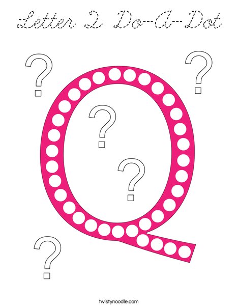 Letter Q Do-A-Dot Coloring Page