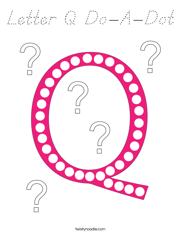 Letter Q Do-A-Dot Coloring Page