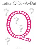 Letter Q Do-A-Dot Coloring Page