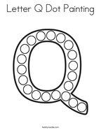 Letter Q Dot Painting Coloring Page