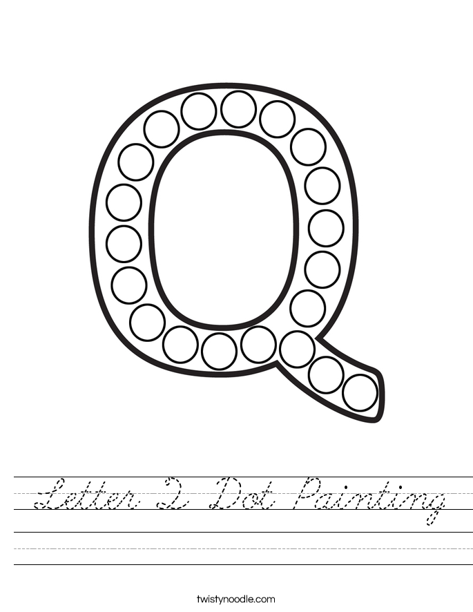 Letter Q Dot Painting Worksheet
