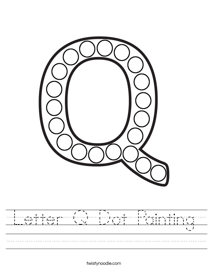 Letter Q Dot Painting Worksheet