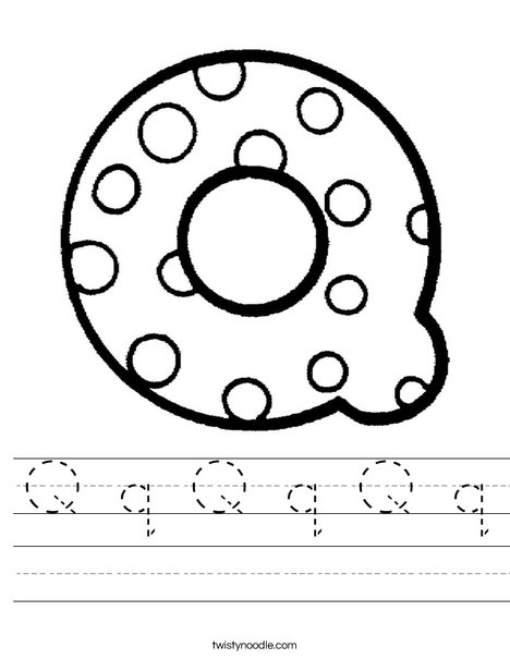 Letter Q Dots Worksheet