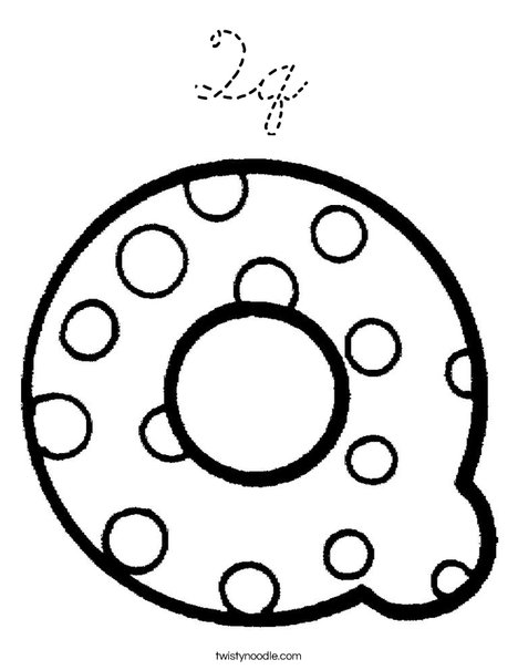 Letter Q Dots Coloring Page