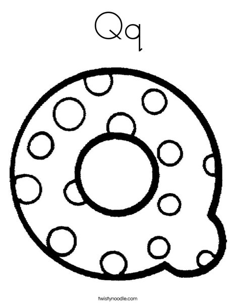 Letter Q Dots Coloring Page