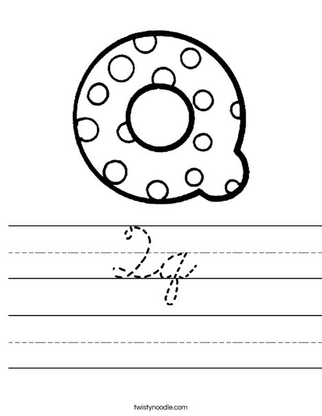 Letter Q Dots Worksheet