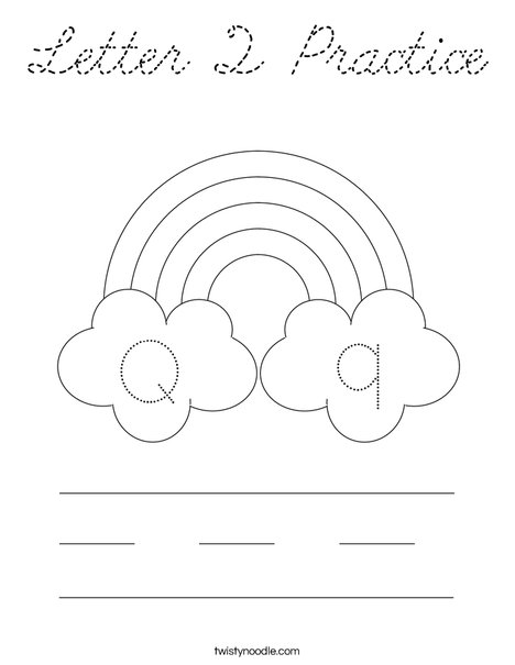 Letter Q Practice Coloring Page