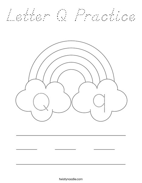 Letter Q Practice Coloring Page