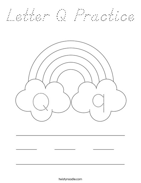 Letter Q Practice Coloring Page