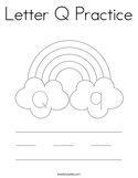 Letter Q Practice Coloring Page