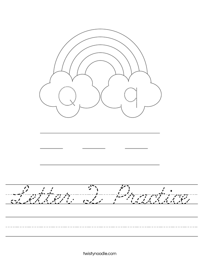 Letter Q Practice Worksheet