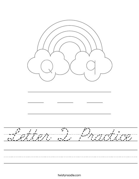 Letter Q Practice Worksheet