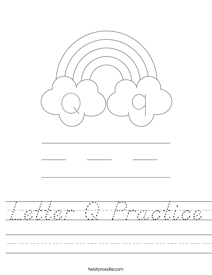 Letter Q Practice Worksheet