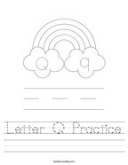 Letter Q Practice Handwriting Sheet