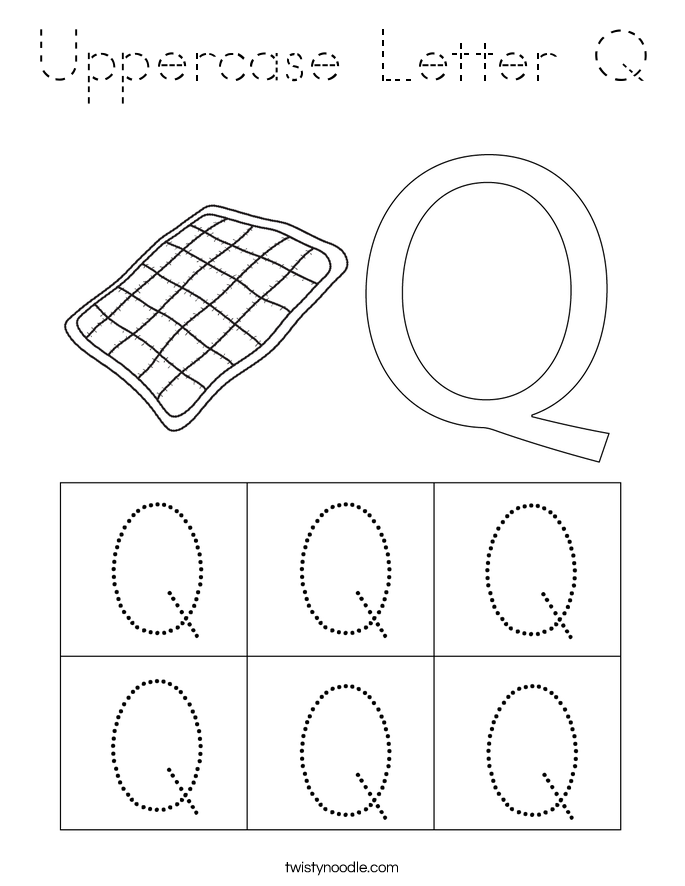 Uppercase Letter Q Coloring Page