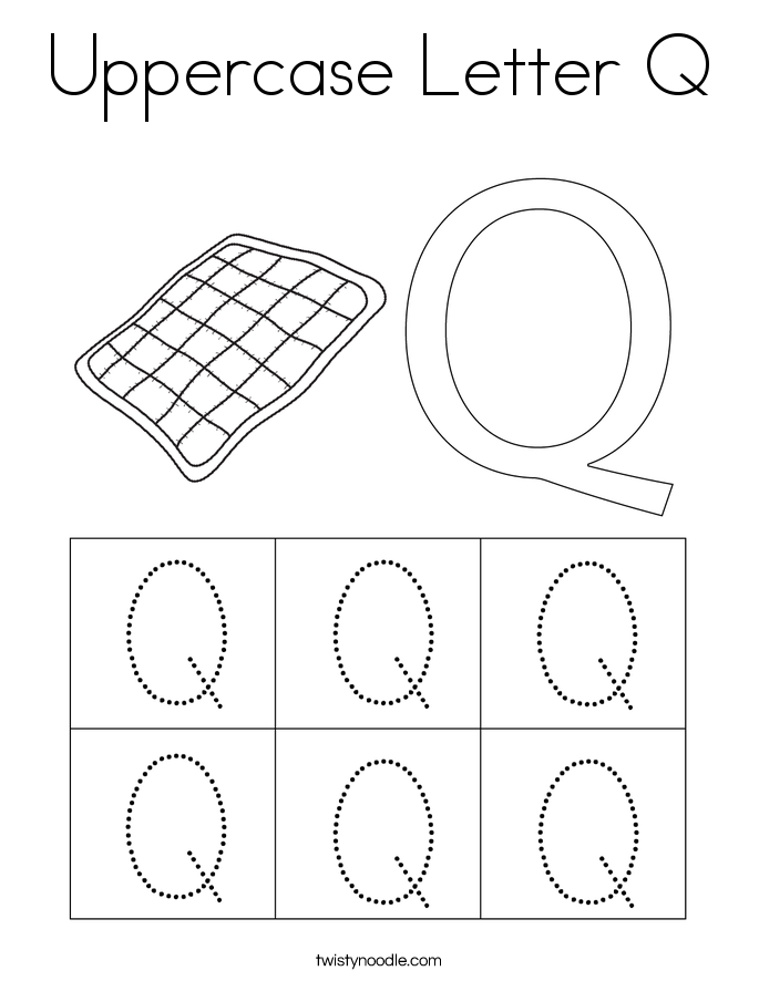 Uppercase Letter Q Coloring Page