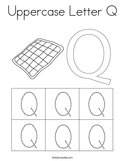 Uppercase Letter Q Coloring Page
