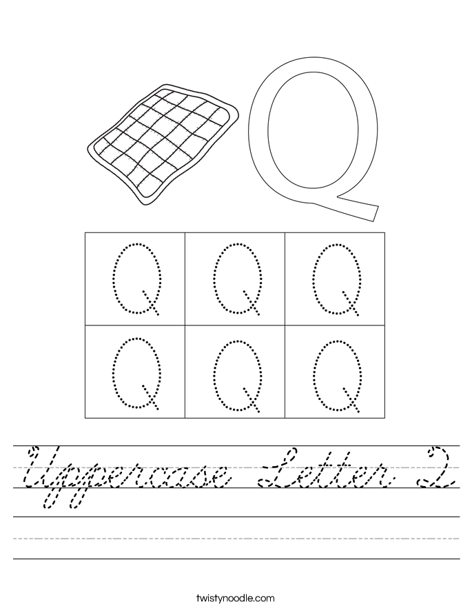 Uppercase Letter Q Worksheet