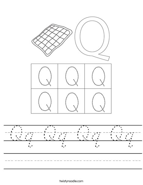 Letter Q Worksheet