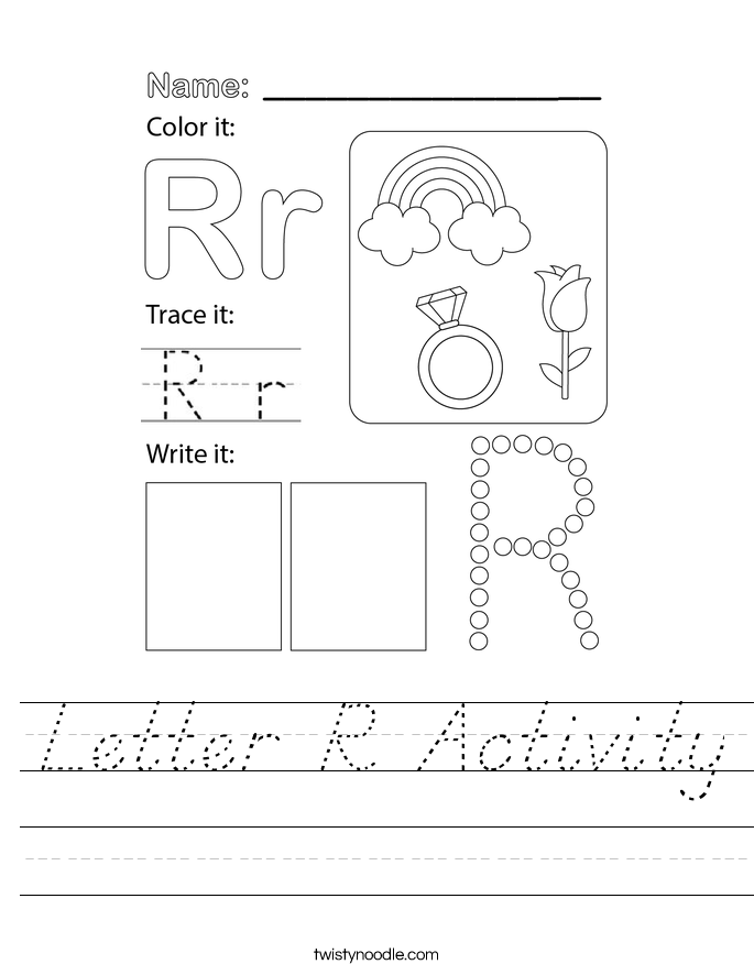 Letter R Activity Worksheet