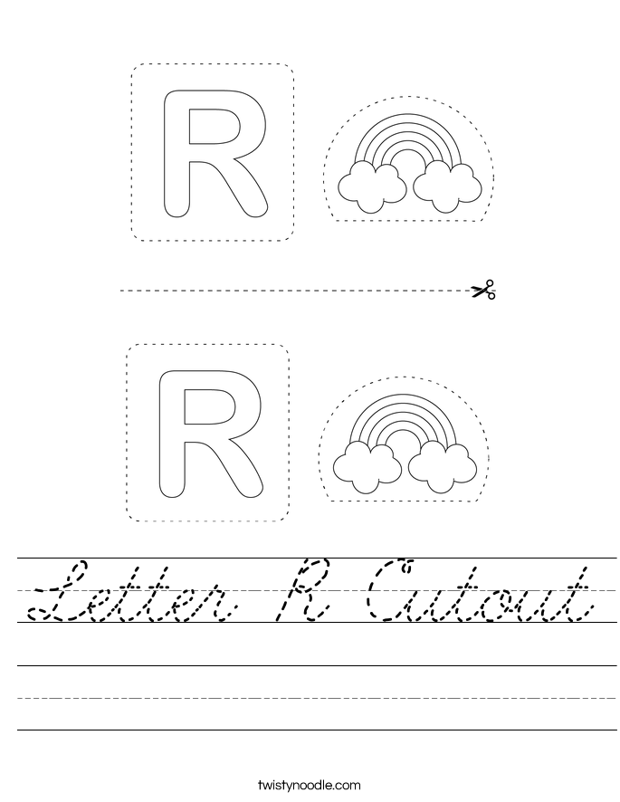 Letter R Cutout Worksheet