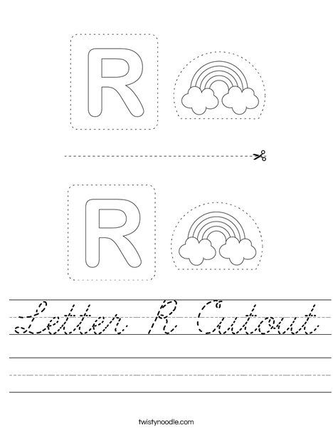 Letter R Cutout Worksheet