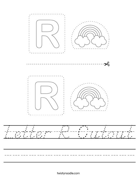 Letter R Cutout Worksheet