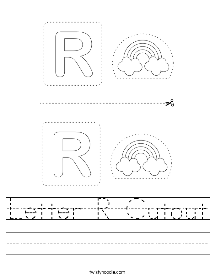 Letter R Cutout Worksheet