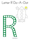 Letter R Do-A-Dot Coloring Page
