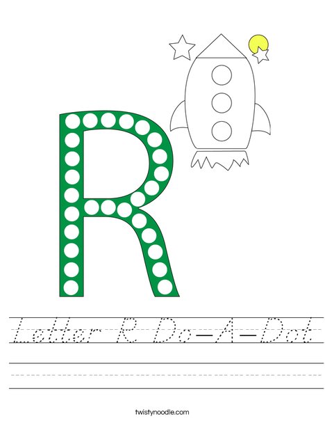 Letter R Do-A-Dot Worksheet
