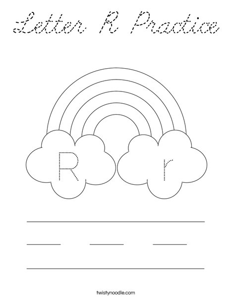 Letter R Practice Coloring Page