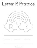 Letter R Practice Coloring Page