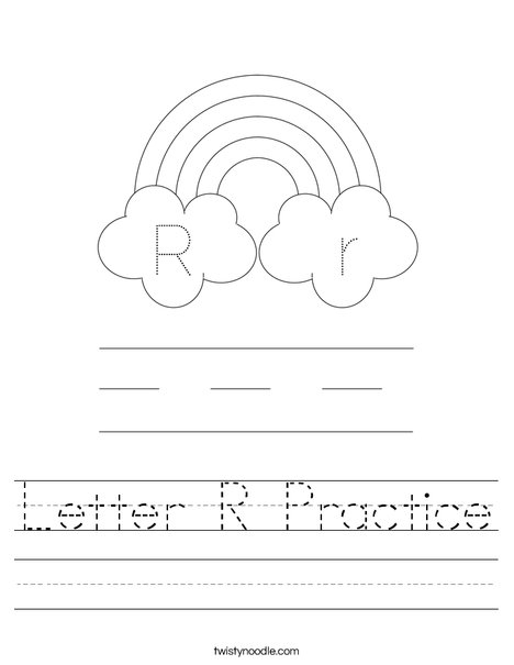 Letter R Practice Worksheet