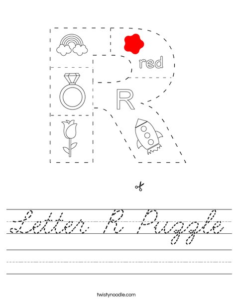 Letter R Puzzle Worksheet
