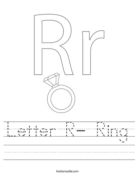 Letter R- Ring Worksheet