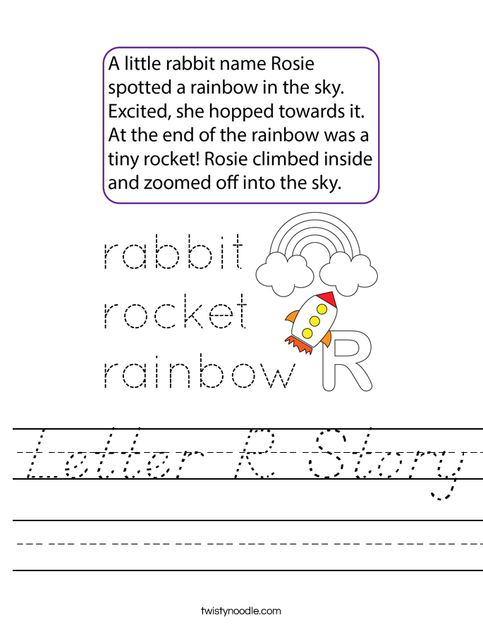 Letter R Story Worksheet