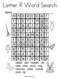 Letter R Word Search Coloring Page