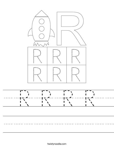 R R R R Worksheet - Twisty Noodle