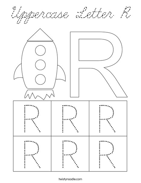 Letter R Coloring Page
